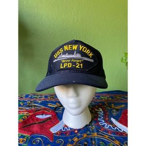 Uss New York LPD-21 Never Forget hat Snapback Usn Navy ship amphibious transport